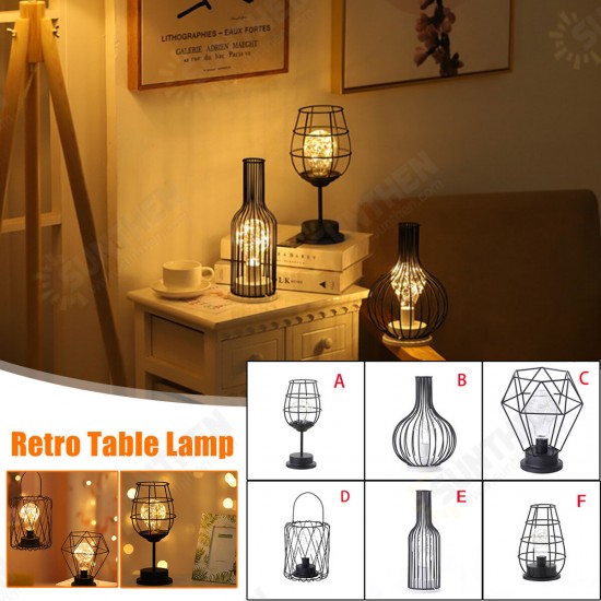 Retro Table Lamps Bedroom Living Room LED Bedside Light Modern Art Lamp Night Light Office Desktop Christmas Decorations Clearance Lights