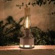 OLD DAYS T140004 Khaki 2-Light Cordless LED Oil Lamp Nightstand Kerosene Lamp Rechargeable with Airflow & Gravity Control