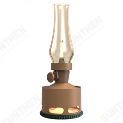 OLD DAYS T140004 Khaki 2-Light Cordless LED Oil Lamp Nightstand Kerosene Lamp Rechargeable with Airflow & Gravity Control OLD DAYS T140004 Khaki 2-Light Cordless LED Oil Lamp Nightstand Kerosene Lamp Rechargeable with Airflow & Gravity Control