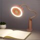 USB LED Clip Table Desk Fan Light Reading Night Light Lamp with Fan Rechargeable Flexible Adjustable