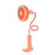 USB LED Clip Table Desk Fan Light Reading Night Light Lamp with Fan Rechargeable Flexible Adjustable