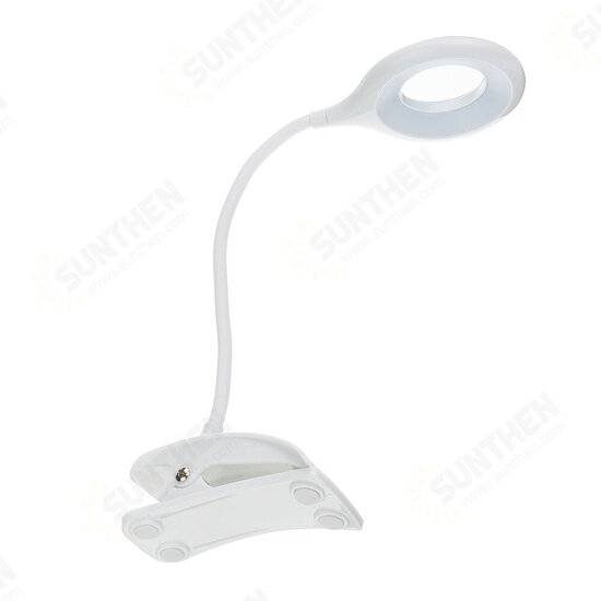 USB LED Reading Light Clip-on Clamp Bed Table Desk Lamp Night Light