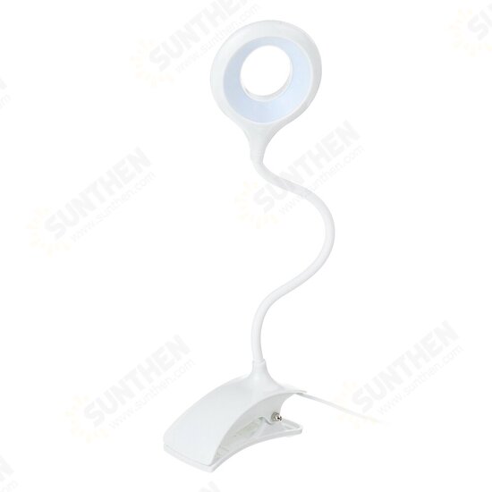 USB LED Reading Light Clip-on Clamp Bed Table Desk Lamp Night Light