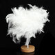 USB Modern White Feather Shade Table Lamp Lampshade Elegant Bedside Desk Night Light Home Bedroom Decor