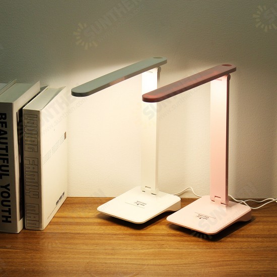 USB Touch Diming LED Desk Lamp 3 Modes Adjustable Night Table Light for Reading Bedside Bedroom DC5V