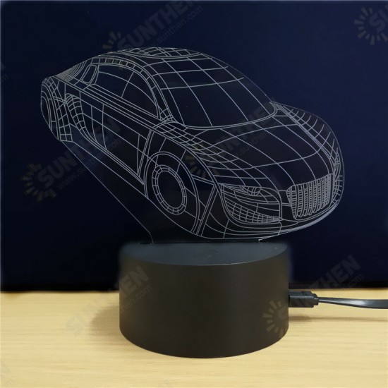 USB Touch Sensor Racing Car Desk Lamp Colorful LED Bedside Table Light