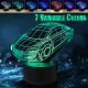 USB Touch Sensor Racing Car Desk Lamp Colorful LED Bedside Table Light