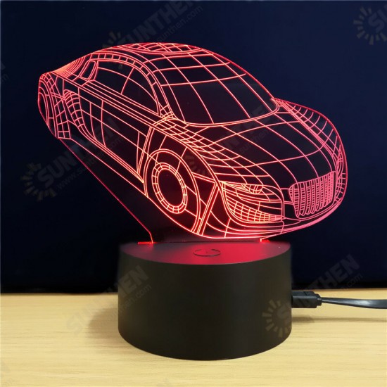 USB Touch Sensor Racing Car Desk Lamp Colorful LED Bedside Table Light