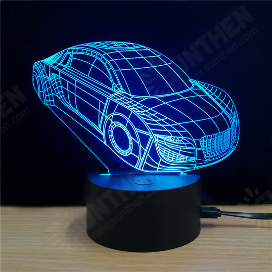 USB Touch Sensor Racing Car Desk Lamp Colorful LED Bedside Table Light