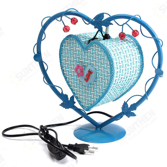 Vintage Artificial Light Love Heart Antique Table Lamp Gift Room Decor