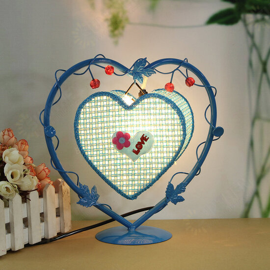 Vintage Artificial Light Love Heart Antique Table Lamp Gift Room Decor Vintage Artificial Light Love Heart Antique Table Lamp Gift Room Decor