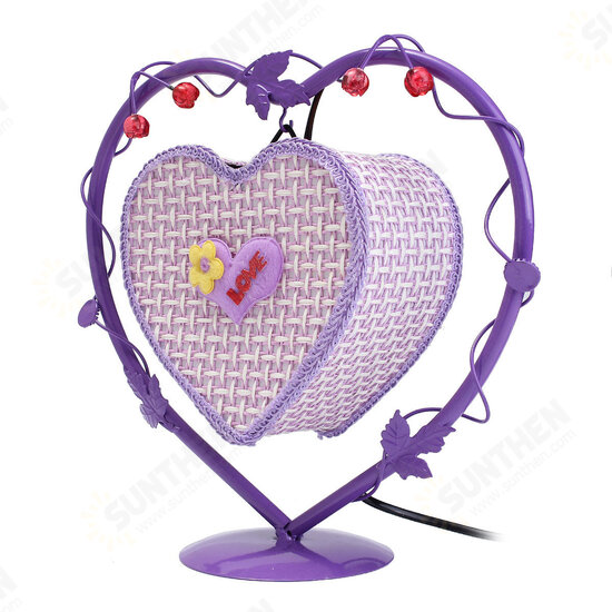 Vintage Artificial Light Love Heart Antique Table Lamp Gift Room Decor Vintage Artificial Light Love Heart Antique Table Lamp Gift Room Decor