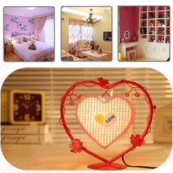 Vintage Artificial Light Love Heart Antique Table Lamp Gift Room Decor Vintage Artificial Light Love Heart Antique Table Lamp Gift Room Decor