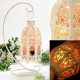 Vintage Iron Frame Natural Crystal Salt Rock Lamp Air Purifier Desk Night Light