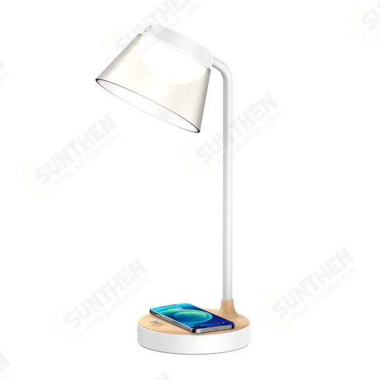 B13 RGB LED Desk Lamp With 10W Wireless Fast Charger 350Lumens 3-Level Dimming Colorful Ambient Light