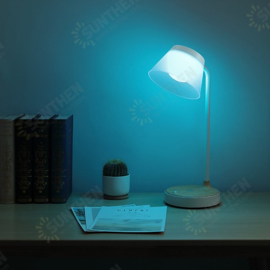 B13 RGB LED Desk Lamp With 10W Wireless Fast Charger 350Lumens 3-Level Dimming Colorful Ambient Light