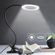 LED Book Lamp Clip Reading Light USB Power Black Flexible Hose Table Desk Headboard Home Study Dimmable Bright 5V Ring