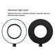 LED Book Lamp Clip Reading Light USB Power Black Flexible Hose Table Desk Headboard Home Study Dimmable Bright 5V Ring