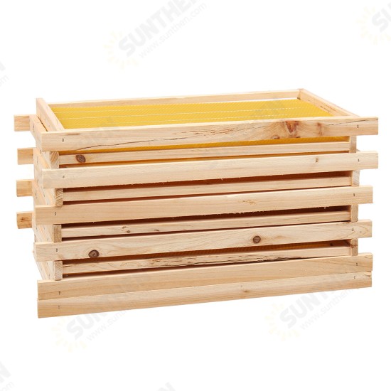 10Pcs Bees Wax Foundation Sheets Wood Beekeeping Pine Beehive Frame 49X23.5 cm