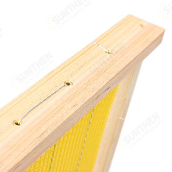 10Pcs Bees Wax Foundation Sheets Wood Beekeeping Pine Beehive Frame 49X23.5 cm