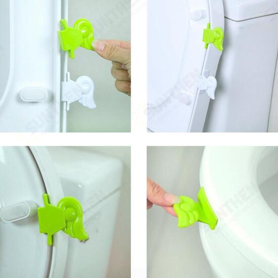 Bathroom Cute Wing Shape 2 Color Options Toilet Seat Cover Lifting Device Clamp Lifter