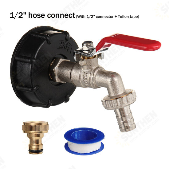 IBC Tank Adapter to 1/2inchYard Garden Water Tap Hose Connector Fitting Tool S60X6