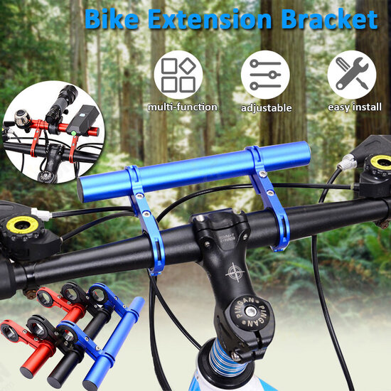 20CM Bike Flashlight Holder Handle Bar Bicycle Accessories Extender Mount Brack