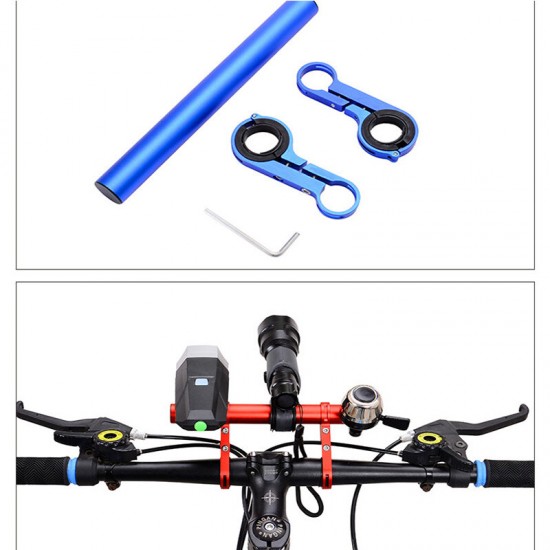 20CM Bike Flashlight Holder Handle Bar Bicycle Accessories Extender Mount Brack