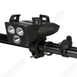 4 in 1 Bike Bicycle Light Waterproof with Bike Horn Phone Holder Power Bank 4 in 1 Bike Bicycle Light Waterproof with Bike Horn Phone Holder Power Bank