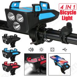 4 in 1 Bike Bicycle Light Waterproof with Bike Horn Phone Holder Power Bank 4 in 1 Bike Bicycle Light Waterproof with Bike Horn Phone Holder Power Bank