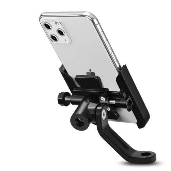 Aluminum Alloy Bike Motorbike Motorcycle Handlebar Rear View Mirror Phone Holder For Smart Phone 4.0-6.5 Inch Smart Phone for iPhone SE 2020