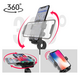 M1 360° Rotation Mechanical Lock Motorcycle Bicycle Handlebar Mobile Phone Holder Stand for Devices between 4.7-6.5 inch for Redmi Note 8