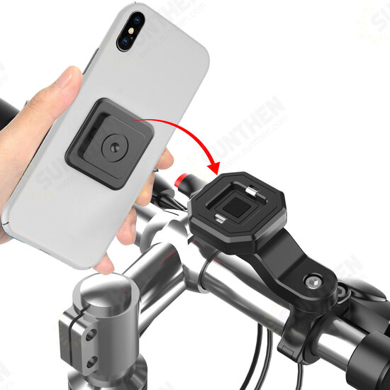 Universal MTB Riding Bracket Easy Operation Stable Bicycle Handlebar Phone Holder Stand Motorcycle Bike Mountain Bike Mount Bracket For 4-6.8inch