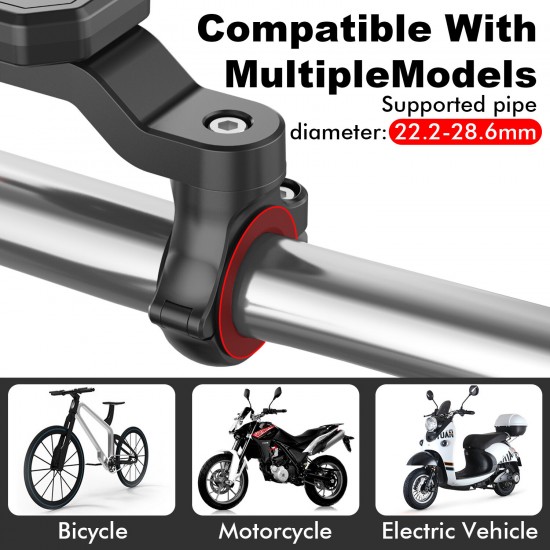 Universal MTB Riding Bracket Easy Operation Stable Bicycle Handlebar Phone Holder Stand Motorcycle Bike Mountain Bike Mount Bracket For 4-6.8inch