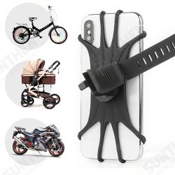 Universal 360° Rotation Elastic Wear-resistant Silicone Bicycle Handlebar Mobile Phone Holder Stand for Devices between 4.0-6.5 inch Universal 360° Rotation Elastic Wear-resistant Silicone Bicycle Handlebar Mobile Phone Holder Stand for Devices between 4.0-6.5 inch