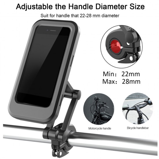 Universal Multifunction 360° Rotation Magnetic Retractable Adjustment Motorcycle Phone Holder Stand Bike Holder Waterproof Mobile Phone Bracket