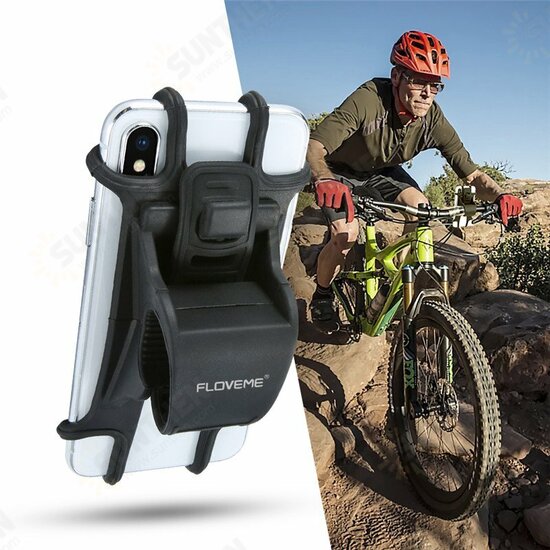 Elastic Wear-resistant Silicone Bike Bicycle Handlebar Holder Mount for iPhone Mobile Phone