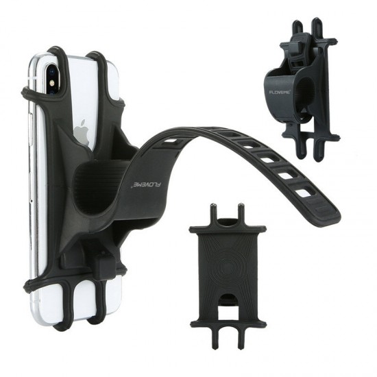 Elastic Wear-resistant Silicone Bike Bicycle Handlebar Holder Mount for iPhone Mobile Phone