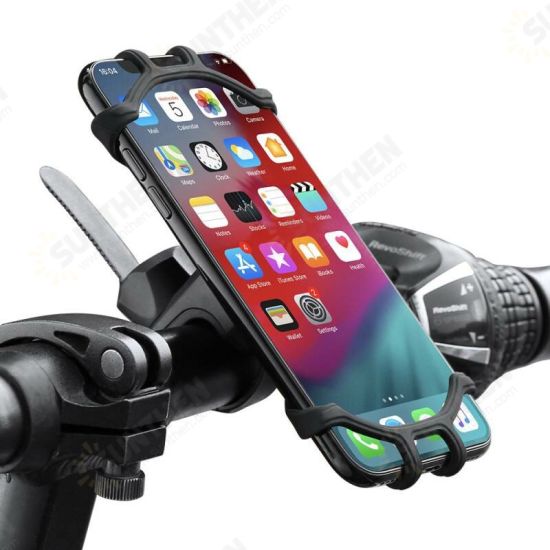 High Quality Silicone Bicycle Phone Holder For iPhone Universal Motorcycle Bike Stand GPS Bracket For 4.0-6.3inch Mobile Phone