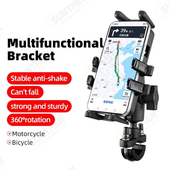 Universal Motorcycle Bicycle Handlebar/ Rear View Mirror Mobile Phone Bracket Holder Stand for Devices between 4.7-7.1 inch POCO X3 F3