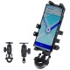 Universal Motorcycle Bicycle Handlebar/ Rear View Mirror Mobile Phone Bracket Holder Stand for Devices between 4.7-7.1 inch POCO X3 F3