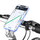 [More Stable] Universal Bicycle Handlebar Phone Holder Stand Easy Operation Motorcycle Bike Mount Bracket for iPhone 13 POCO X3 F3 4.7-7.2inch Devices