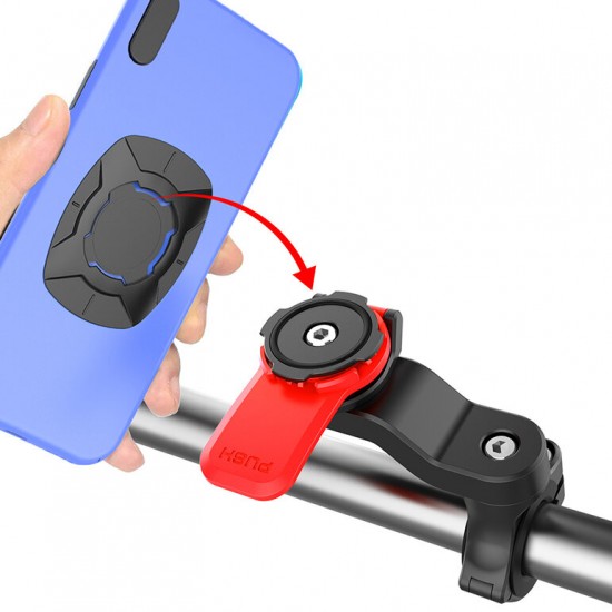 [More Stable] Universal Bicycle Handlebar Phone Holder Stand Easy Operation Motorcycle Bike Mount Bracket for iPhone 13 POCO X3 F3 4.7-7.2inch Devices