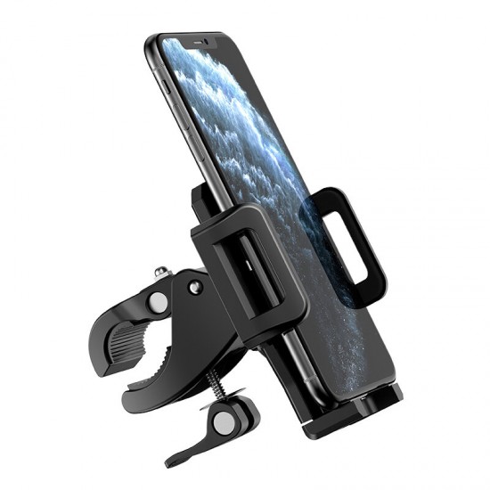 360° Adjustable Drop-proof Phone Holder with Fasten Clip for Bicycle/Motorcycle/Electric Vehicle Suit For Phone Width of 48mm-94mm