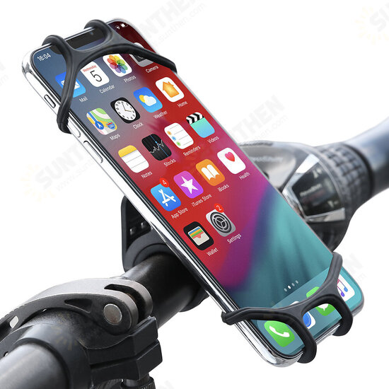 Silicone Bicycle Phone Holder For iPhone Universal Motorcycle Bike Stand GPS Bracket For 4.0-6.3inch Mobile Phone