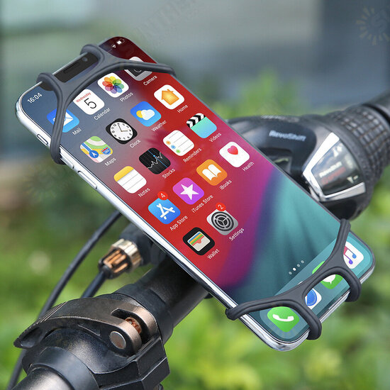 Silicone Bicycle Phone Holder For iPhone Universal Motorcycle Bike Stand GPS Bracket For 4.0-6.3inch Mobile Phone