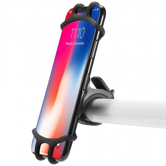 Silicone Bicycle Phone Holder For iPhone Universal Motorcycle Bike Stand GPS Bracket For 4.0-6.3inch Mobile Phone