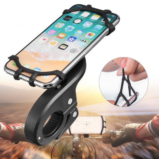 Universal Elastic Wear-resistant Silicone Bicycle Handlebar Bike Mobile Phone Holder Stand for POCO X3 F3