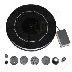 8-in-1 Solar Bird Water Fountain Set, 3.5W Circle Solar Floating Pump Built-in 1600mAH Battery for Working at Cloudy or Night, Solar Fountain Pump for Pond Pet Supplies 8-in-1 Solar Bird Water Fountain Set, 3.5W Circle Solar Floating Pump Built-in 1600mAH Battery for Working at Cloudy or Night, Solar Fountain Pump for Pond Pet Supplies