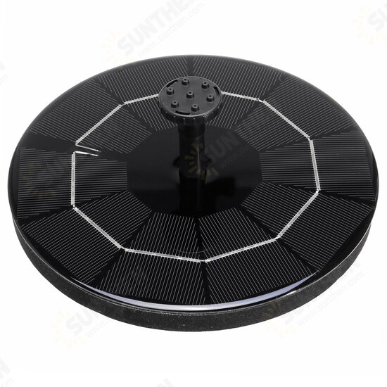 8-in-1 Solar Bird Water Fountain Set, 3.5W Circle Solar Floating Pump Built-in 1600mAH Battery for Working at Cloudy or Night, Solar Fountain Pump for Pond Pet Supplies